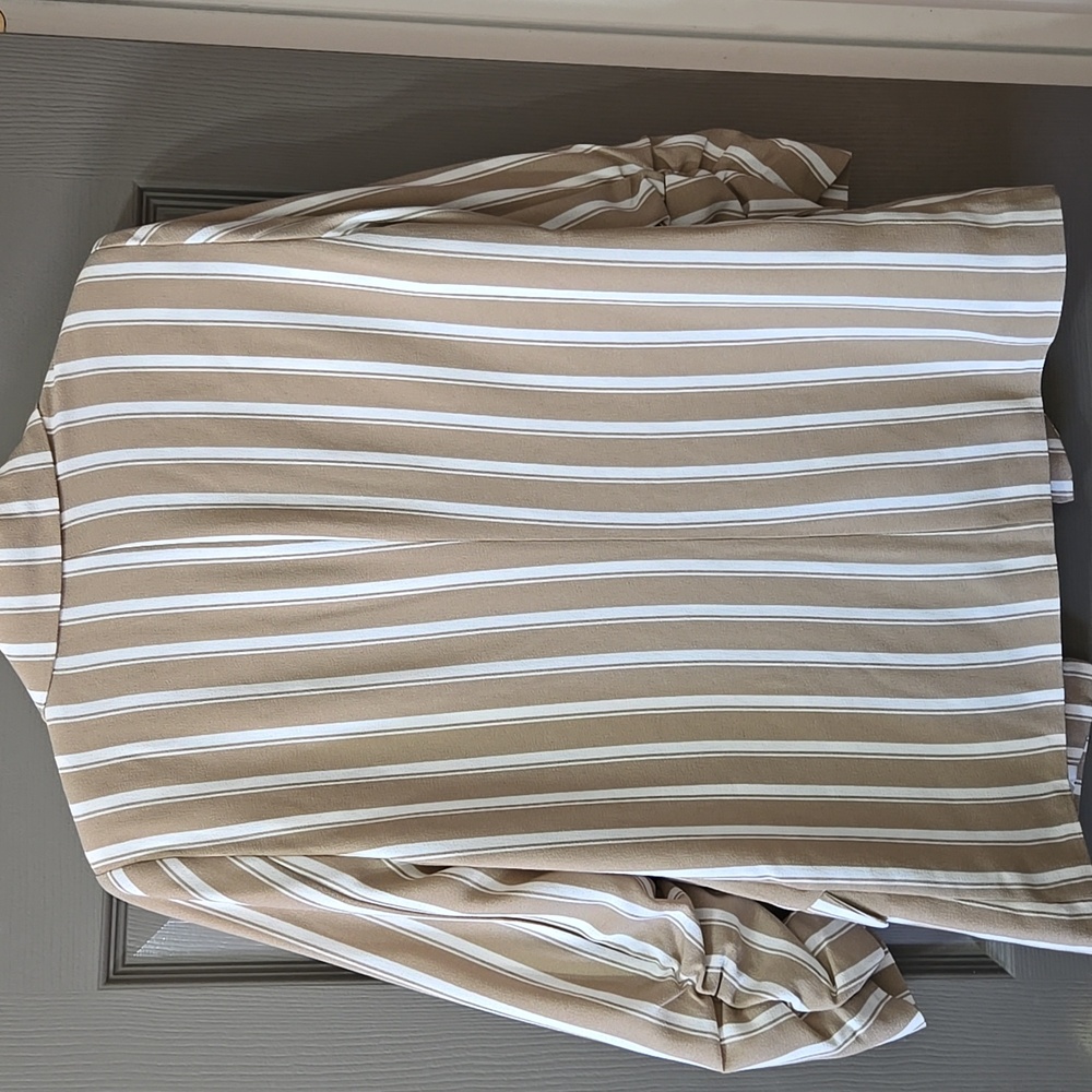 ONLY Women's Tan Striped Jacket - Picture 3 of 7